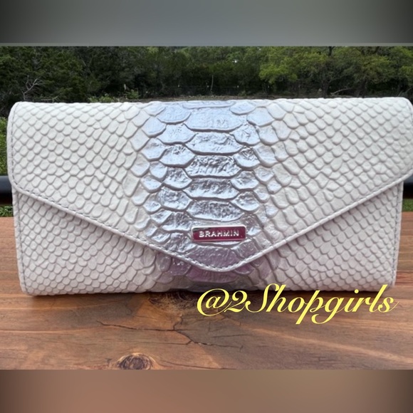 NWT Brahmin Veronica Reflect Harkness Wallet with SILVER tone hardwares - Picture 1 of 13